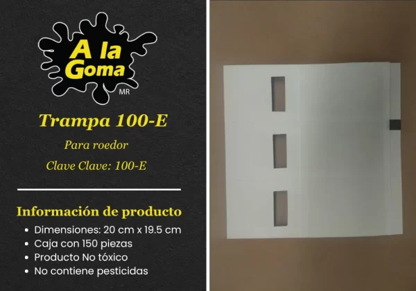 Trampa 100-E Para roedores CAJA CON 150 PIEZAS
