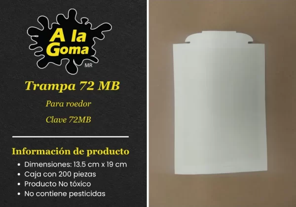 Trampa 72 MB Para roedor CAJA CON 200 PIEZAS