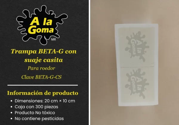 Trampa Beta G con suaje centro Para roedor CAJA CON 300 PIEZAS
