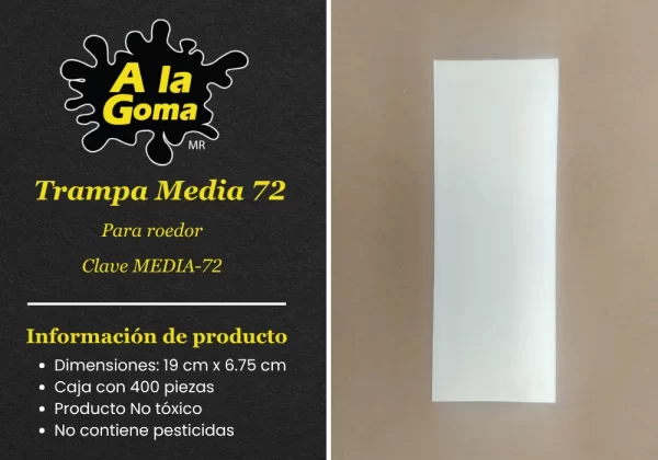Trampa Media 72 Para roedor CAJA CON 400 PIEZAS