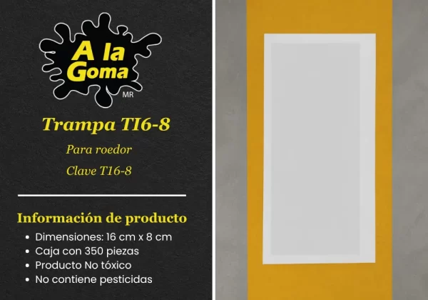Trampa T16-8 Para roedor CAJA CON 350 PIEZAS