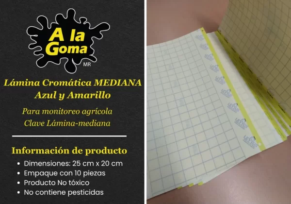 Lámina Cromática MEDIANA Para monitoreo agrícola EMPAQUE CON 10 PIEZAS